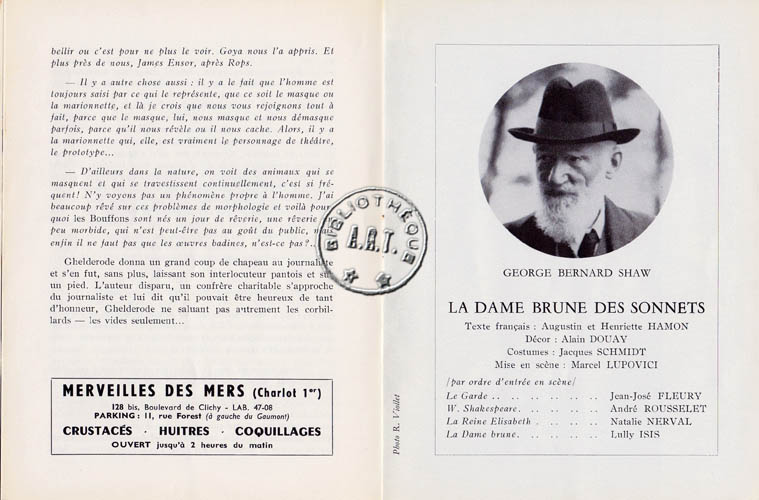 Les programmes de Théatre de l\