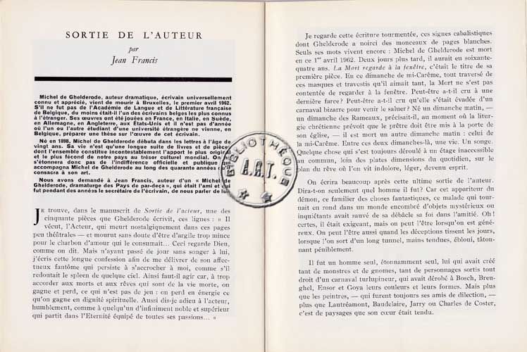 Les programmes de Théatre de l\