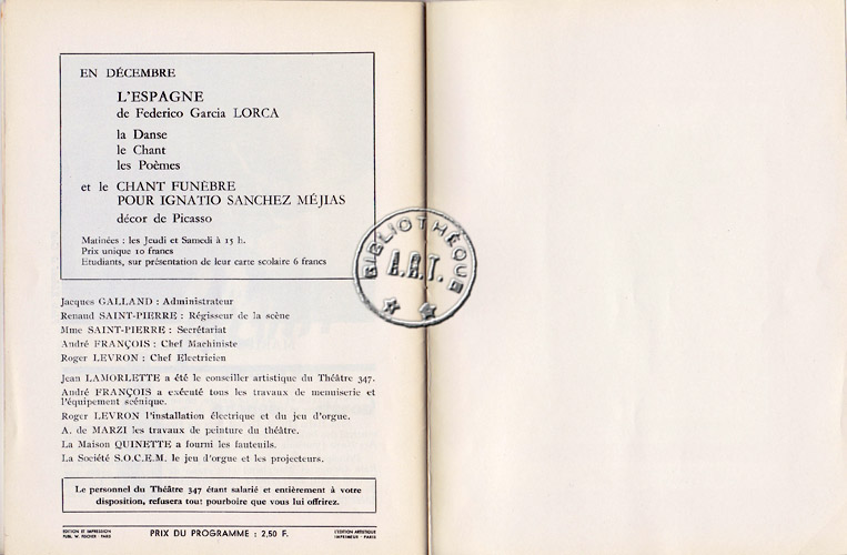 Les programmes de Théatre de l\