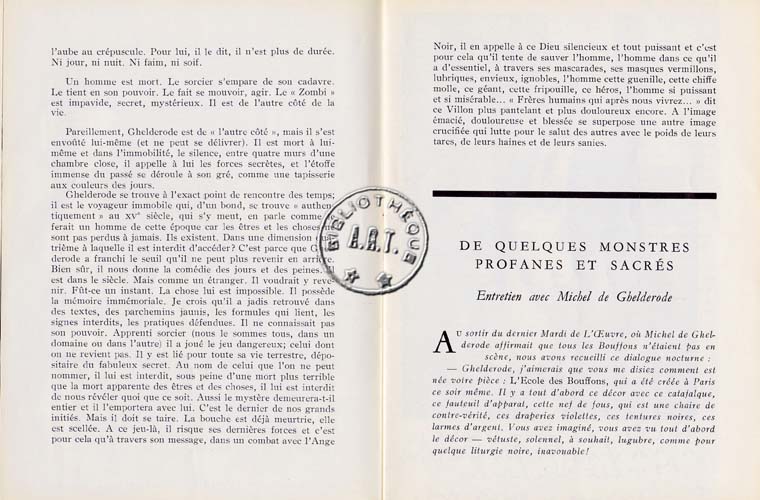 Les programmes de Théatre de l\