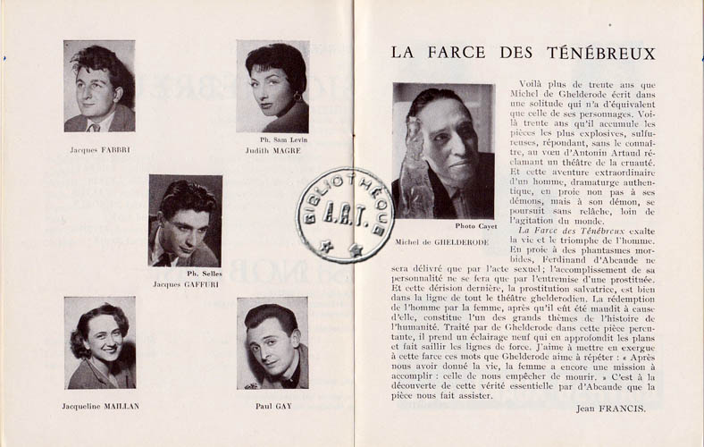 Les programmes de Théatre de l\