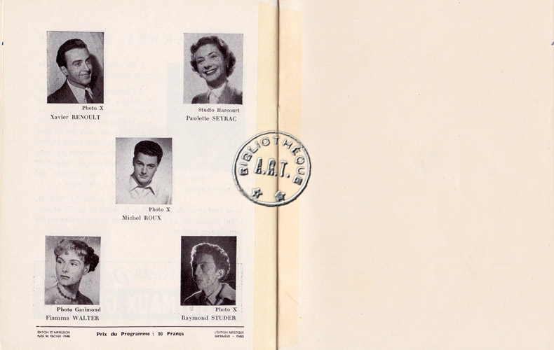 Les programmes de Théatre de l\