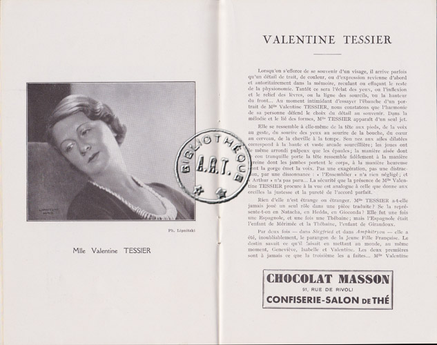 Les programmes de Théatre de l\