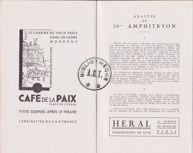 Les programmes de Théatre de l\