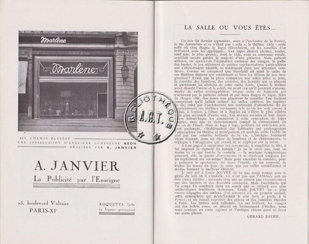 Les programmes de Théatre de l\