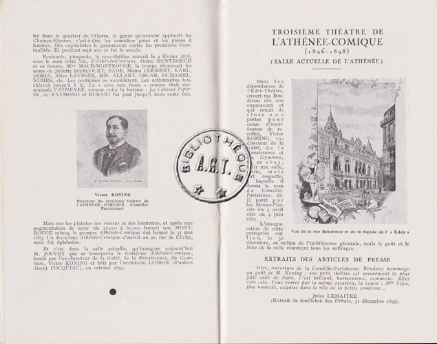 Les programmes de Théatre de l\
