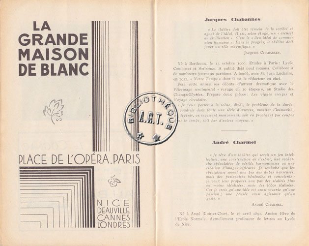 Les programmes de Théatre de l\