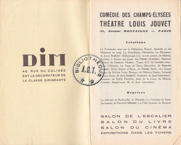 Les programmes de Théatre de l\