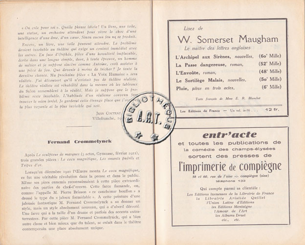 Les programmes de Théatre de l\