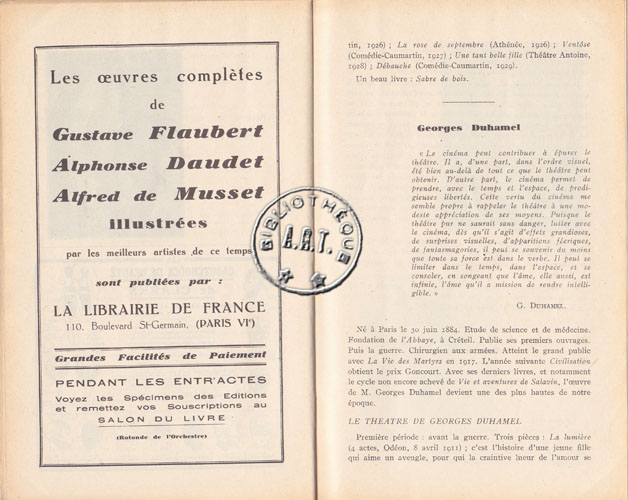 Les programmes de Théatre de l\