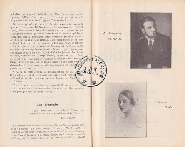 Les programmes de Théatre de l\