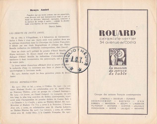 Les programmes de Théatre de l\