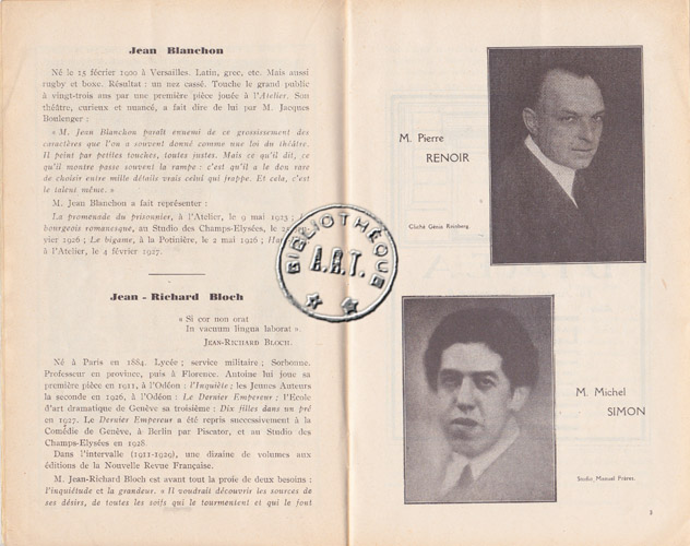Les programmes de Théatre de l\