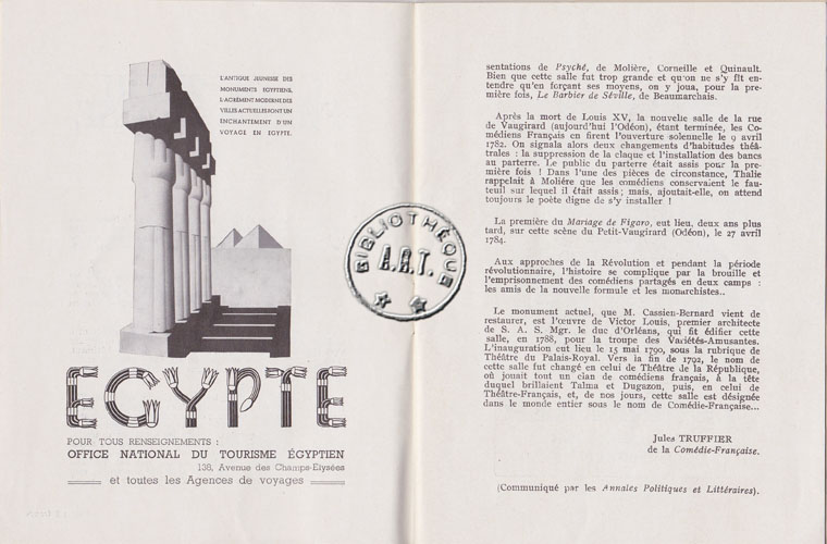 Les programmes de Théatre de l\