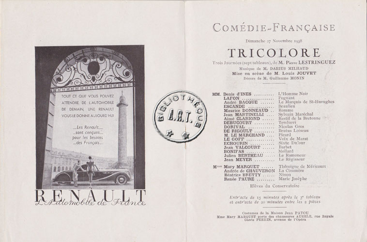 Les programmes de Théatre de l\