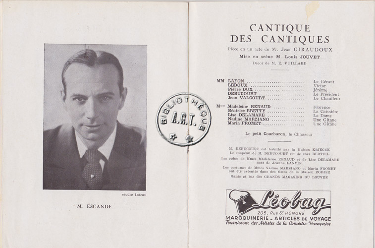 Les programmes de Théatre de l\