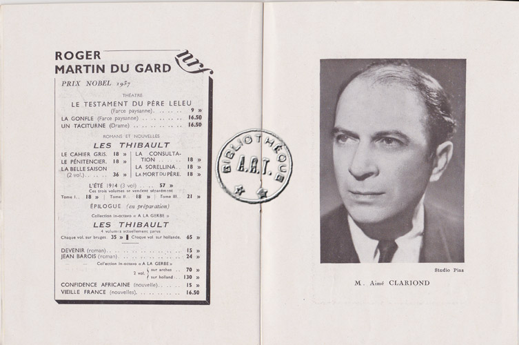 Les programmes de Théatre de l\