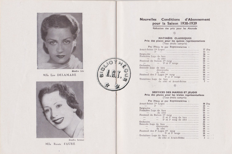 Les programmes de Théatre de l\