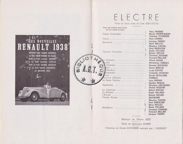 Les programmes de Théatre de l\
