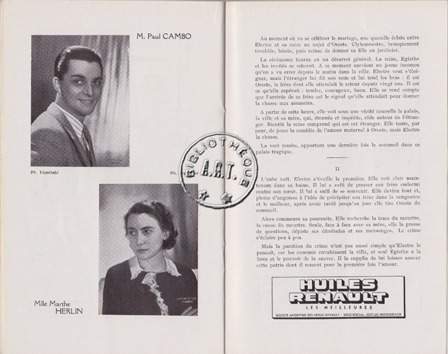 Les programmes de Théatre de l\