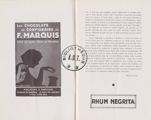 Les programmes de Théatre de l\