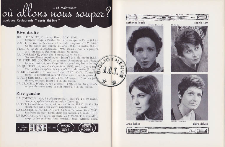 Les programmes de Théatre de l\