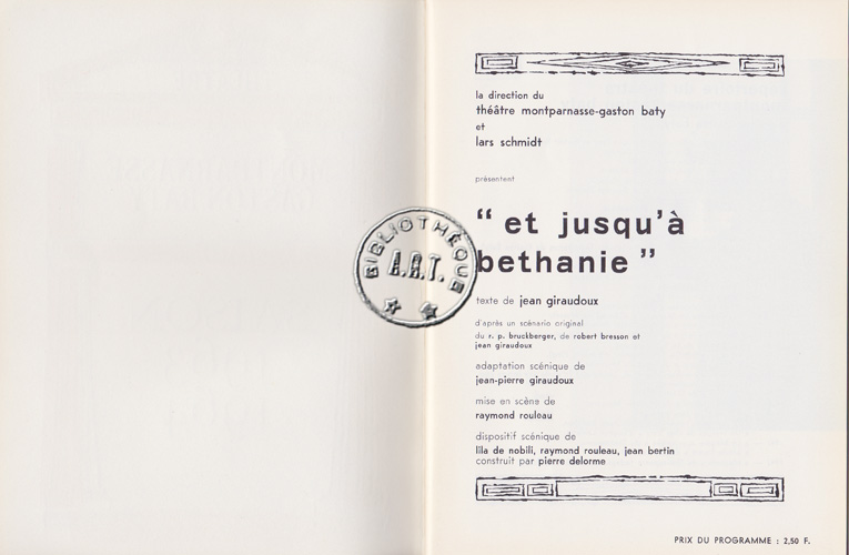 Les programmes de Théatre de l\