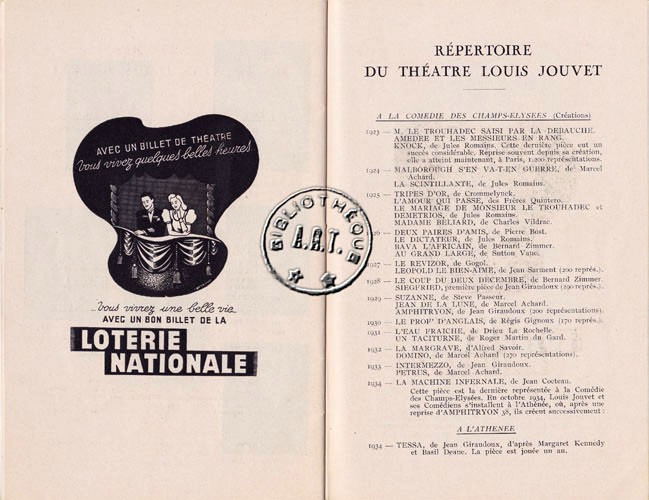 Les programmes de Théatre de l\