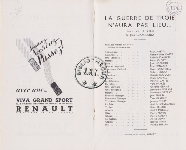 Les programmes de Théatre de l\