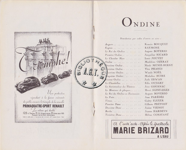 Les programmes de Théatre de l\