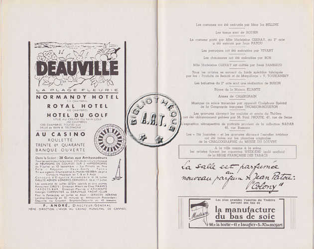 Les programmes de Théatre de l\