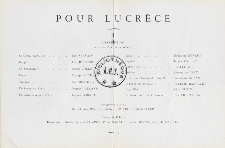 Les programmes de Théatre de l\
