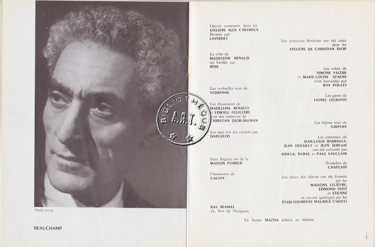 Les programmes de Théatre de l\