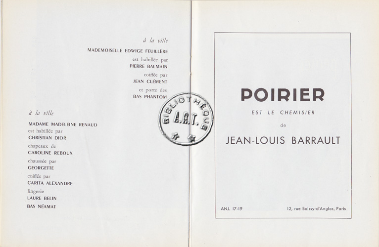 Les programmes de Théatre de l\