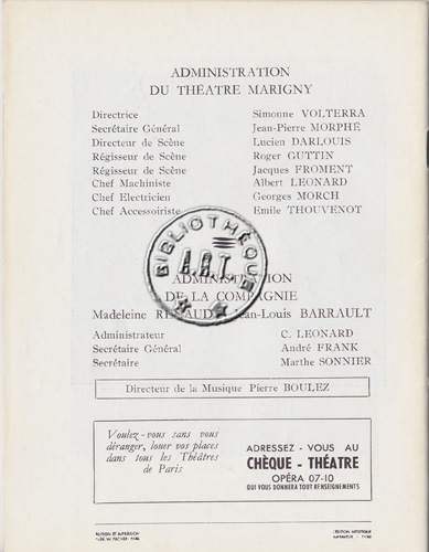 Les programmes de Théatre de l\