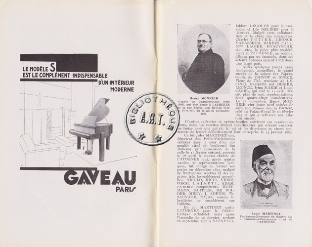 Les programmes de Théatre de l\