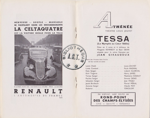 Les programmes de Théatre de l\