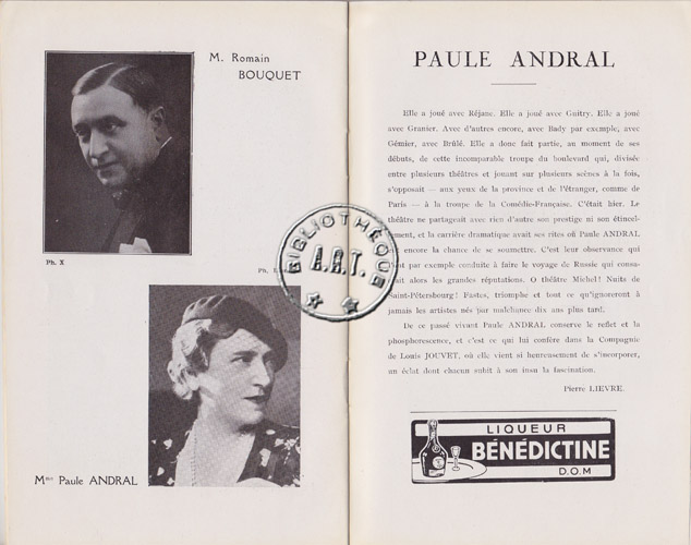 Les programmes de TThéatre de l\