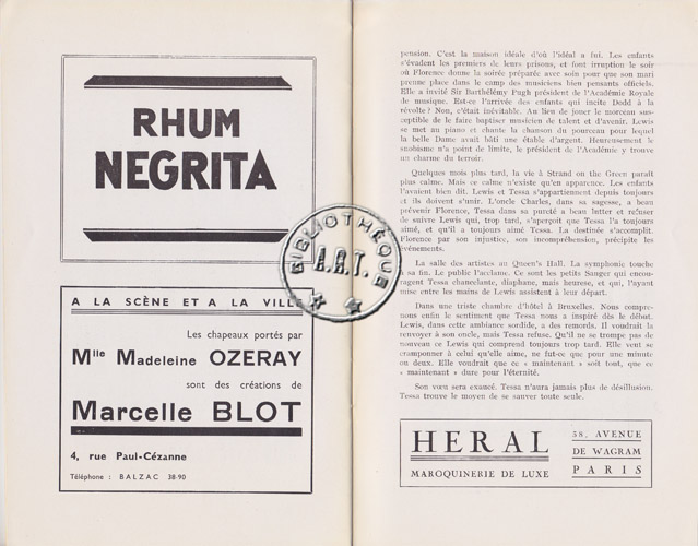 Les programmes de Théatre de l\
