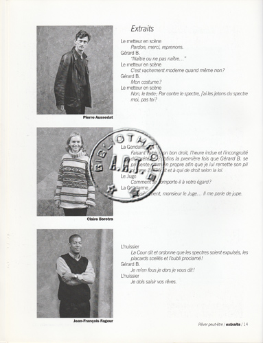 Les programmes de Théatre de l\