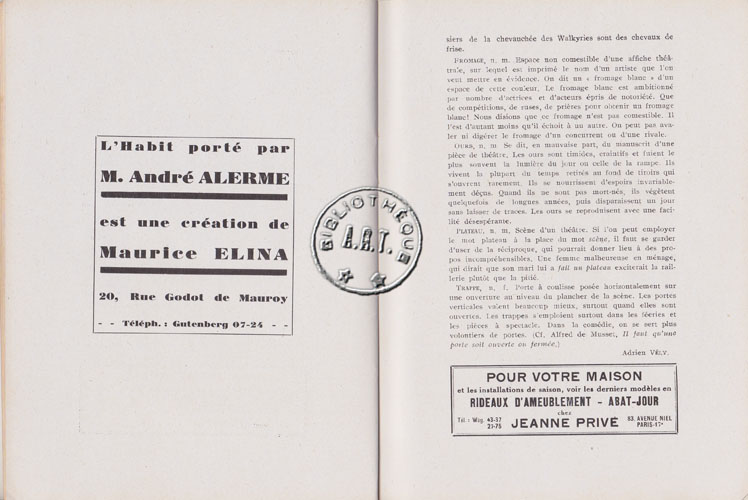 Les programmes de Théatre de l\