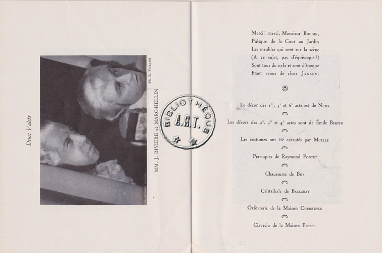 Les programmes de Théatre de l\