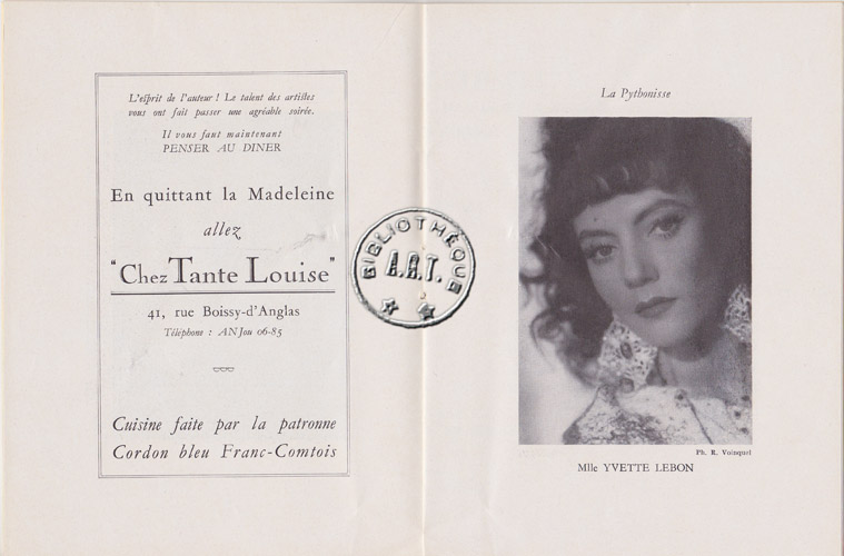 Les programmes de Théatre de l\