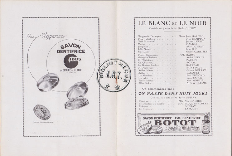 Les programmes de Théatre de l\