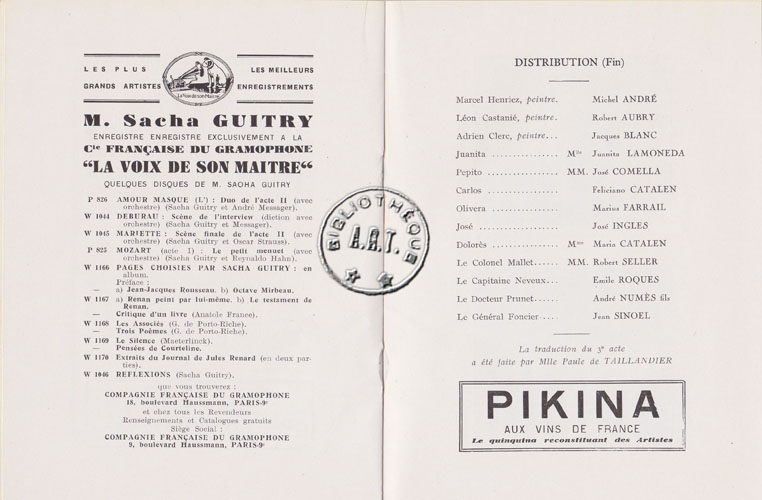 Les programmes de Théatre de l\