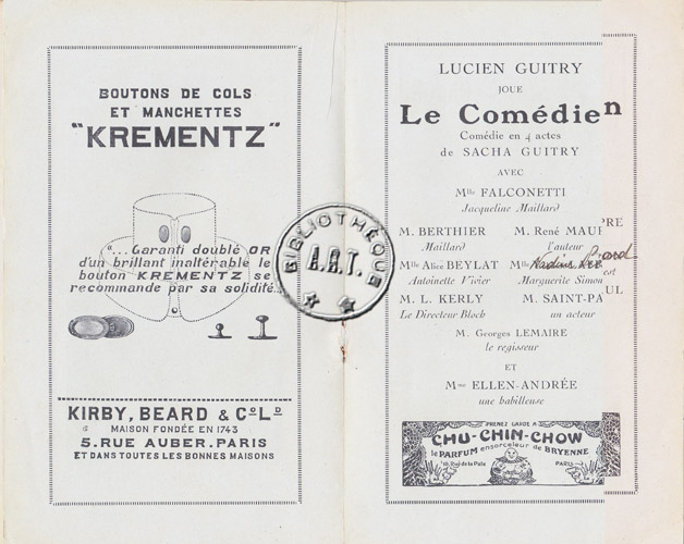 Les programmes de Théatre de l\