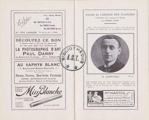 Les programmes de Théatre de l\