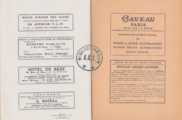 Les programmes de Théatre de l\