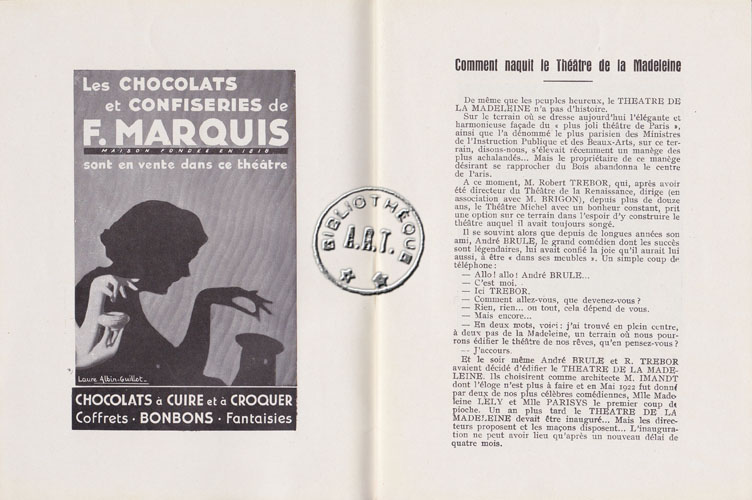 Les programmes de Théatre de l\