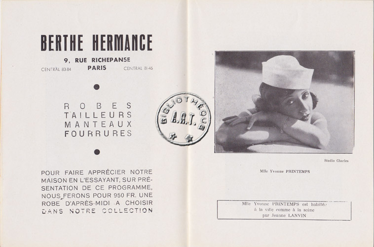 Les programmes de Théatre de l\